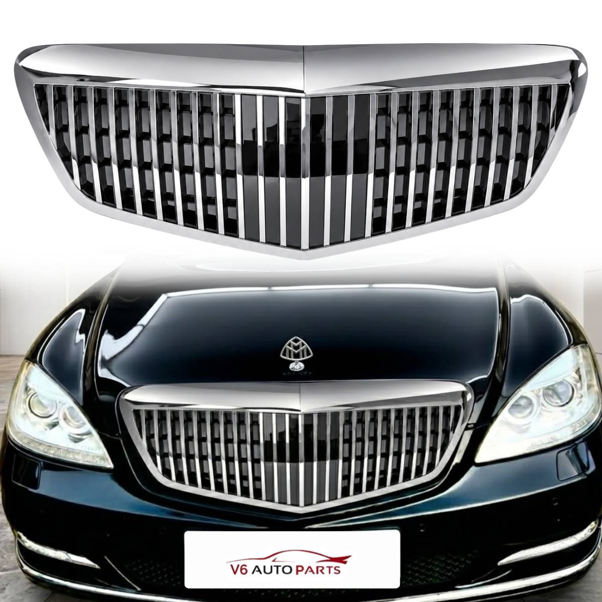 FRONTSTOßSTANGE MESH MITTELGRILL FÜR 2009 - 2013 Benz S-KLASSE W221 S280 S400 S65 DESIGN MAYBACH