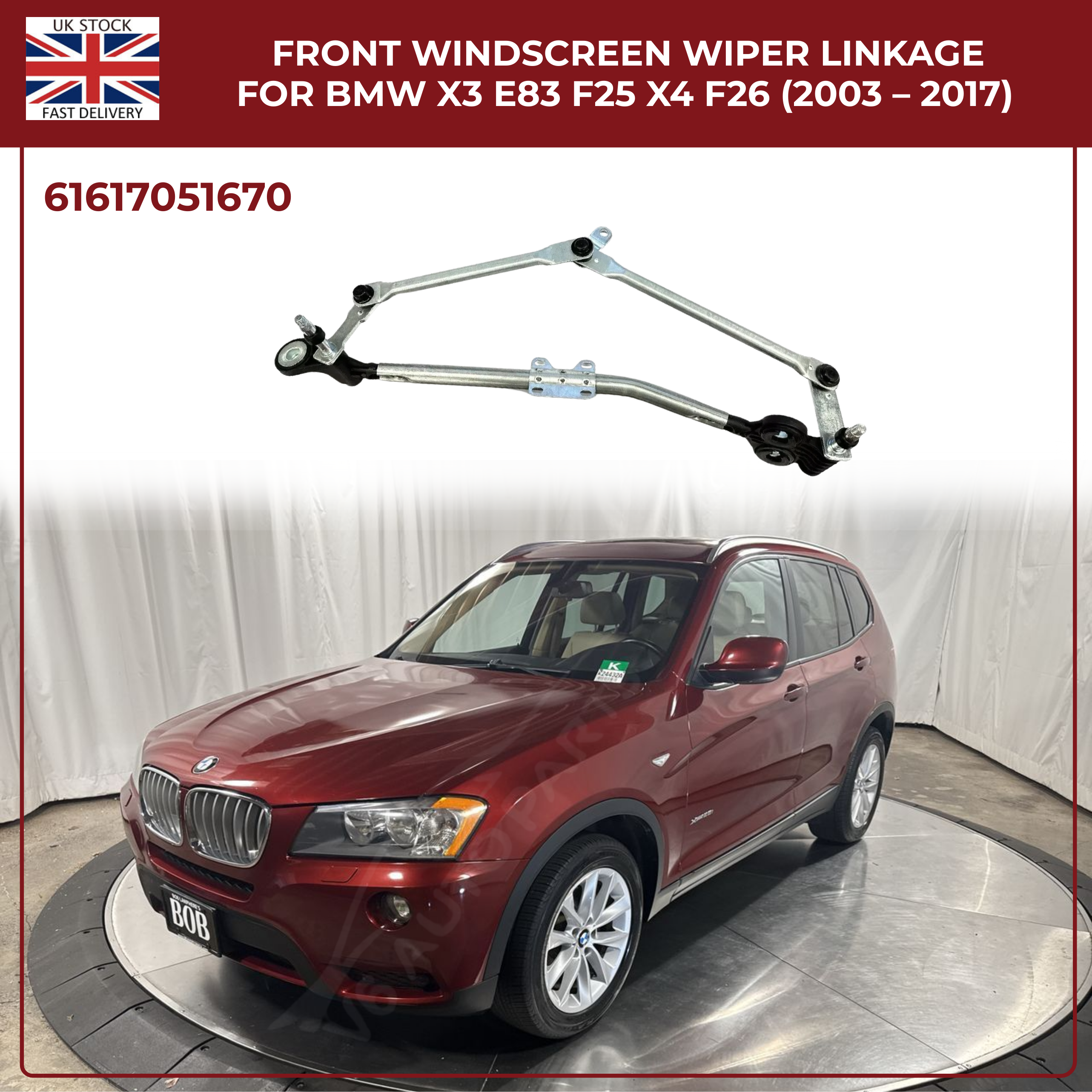 Wiper Linkage Arm Assembly For BMW X3 X4 F25 F26 E83 Fast Dispatch