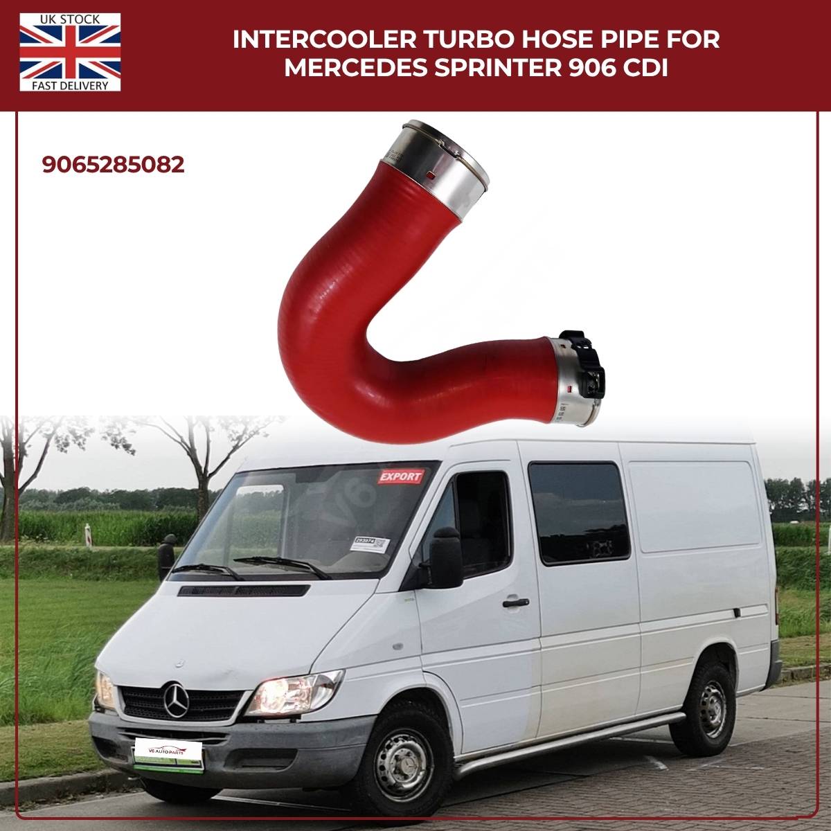 Intercooler Turbo Hose Pipe A9065285082 For Mercedes Sprinter 906 CDI OE Replacement