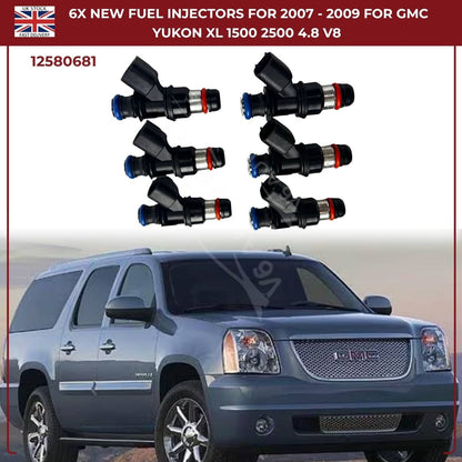 Set of 6 High-Flow Fuel Injectors | Fits 2005–2006 Chevrolet SSR 5.3L & 6.0L V8 Petrol | OEM 12580681 Replacement