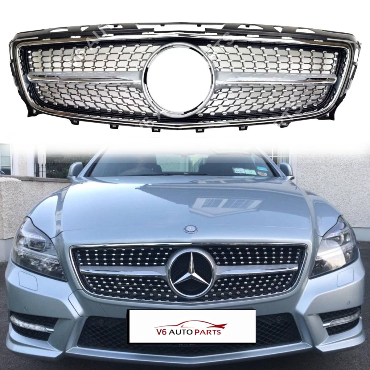Frontstoßstangengrill für Mercedes Benz W218 CLS-Klasse 2011–2014 AMG Vorfacelift 