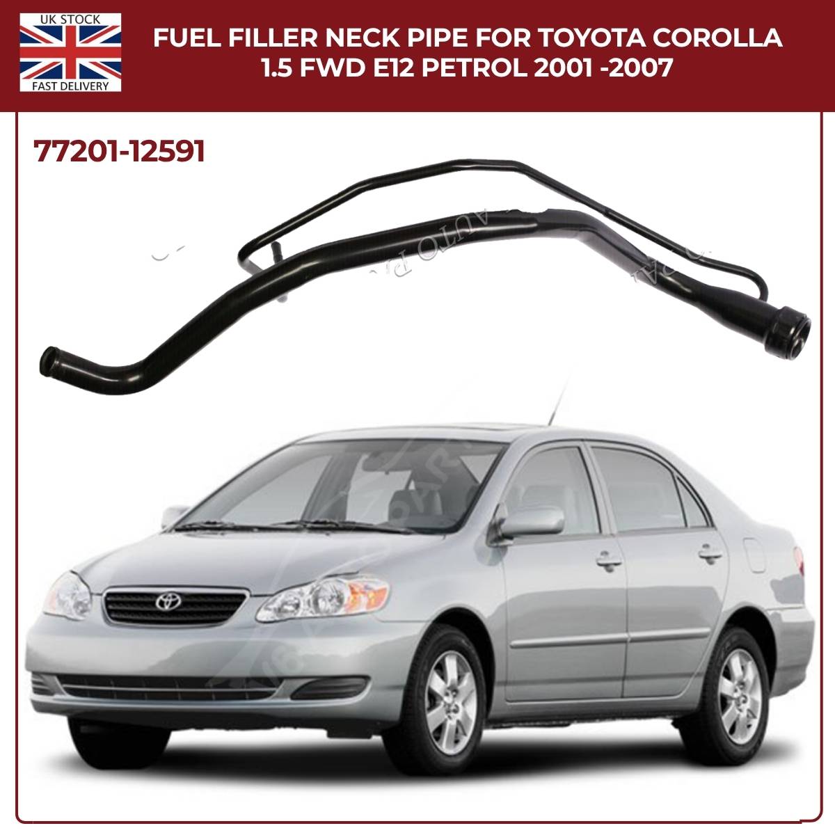 NEUER COROLLA FIELDER AXIO KRAFTSTOFFTANK-FÜLLHALS METALLROHR 77201-12700 