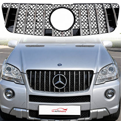 Front Radiator Sport GT Chrome Grille – Mercedes M-Class W164 ML320 ML350 ML550 (2009–2012)