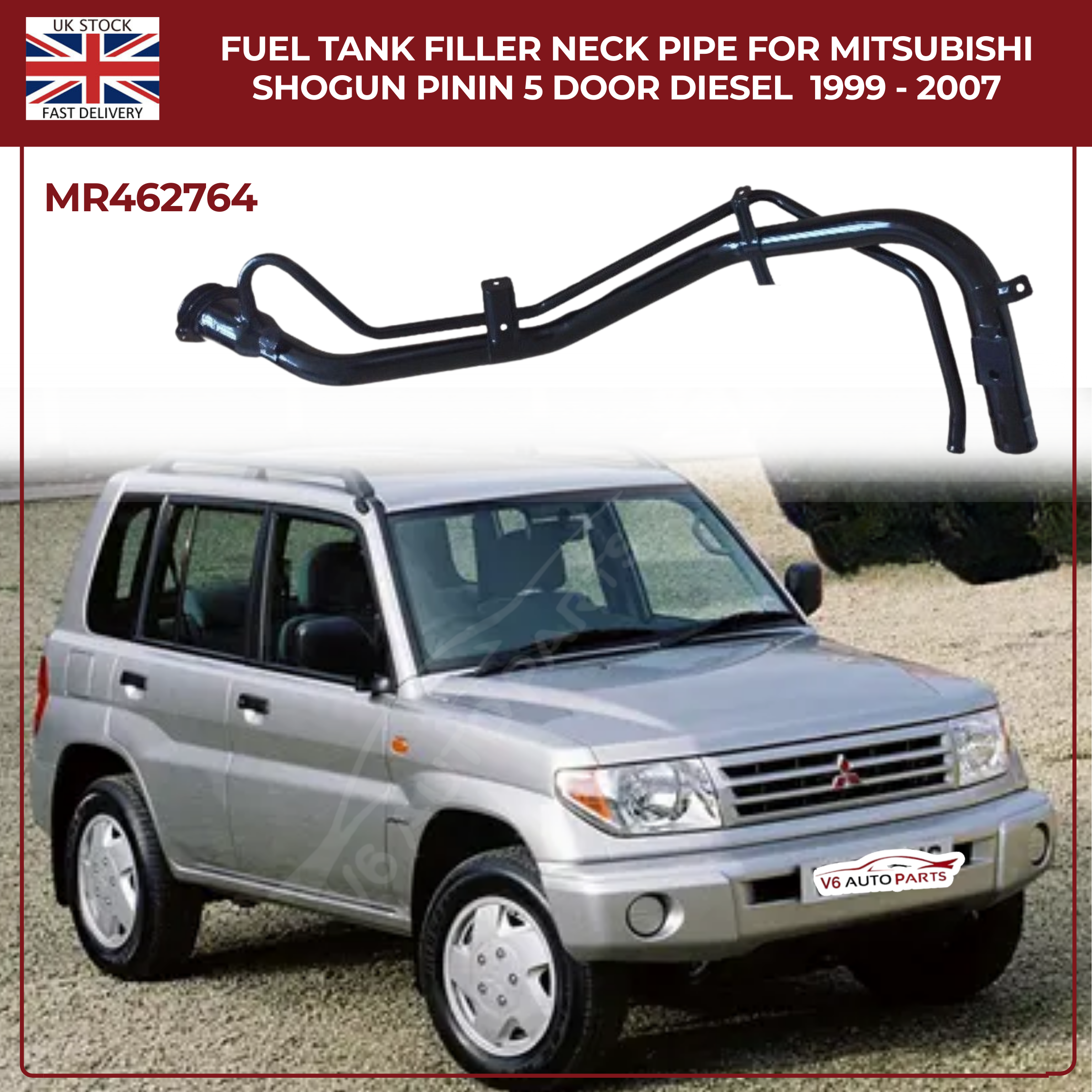 Fuel Tank Filler Neck Pipe For 1999 - 2007 Mitsubishi Shogun Pinin 5 Door Diesel