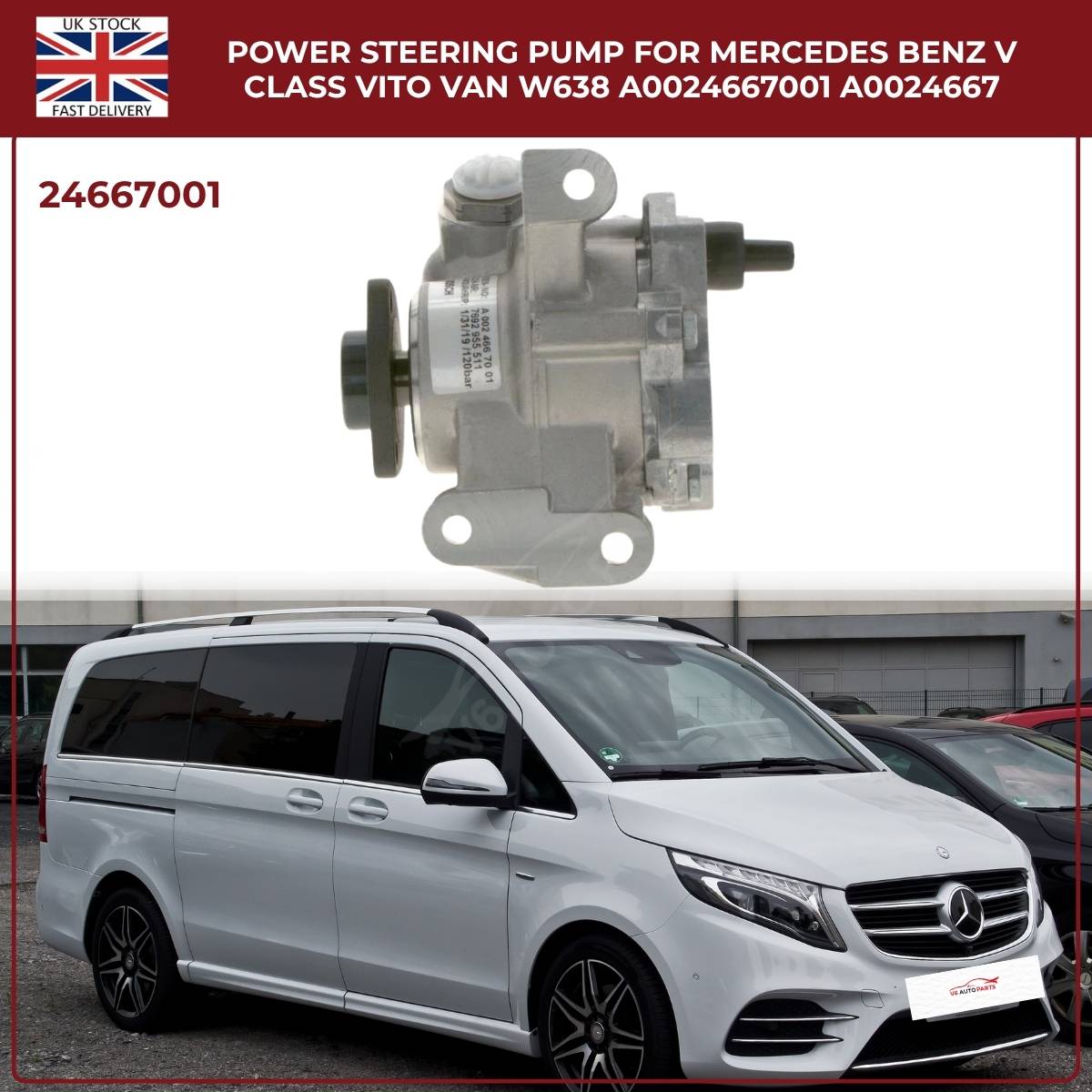 Mercedes-Benz Hydraulic Steering Pump – Fits Vito W638 (1999‑2003), V‑Class 638/2