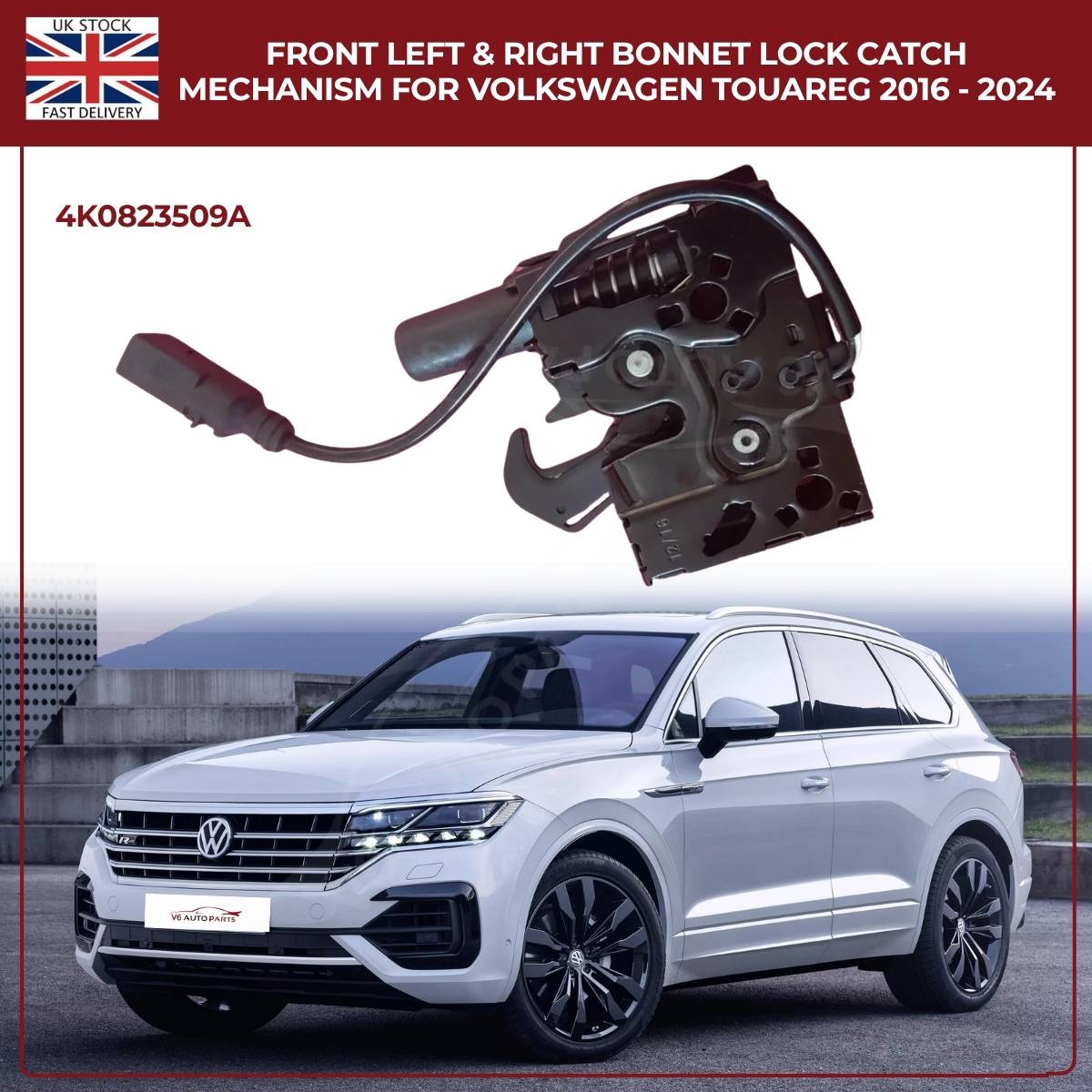 Front Left & Right Bonnet Lock Catch Mechanism– Fits Cupra Leon & Audi A6 OEM 4K0823509A