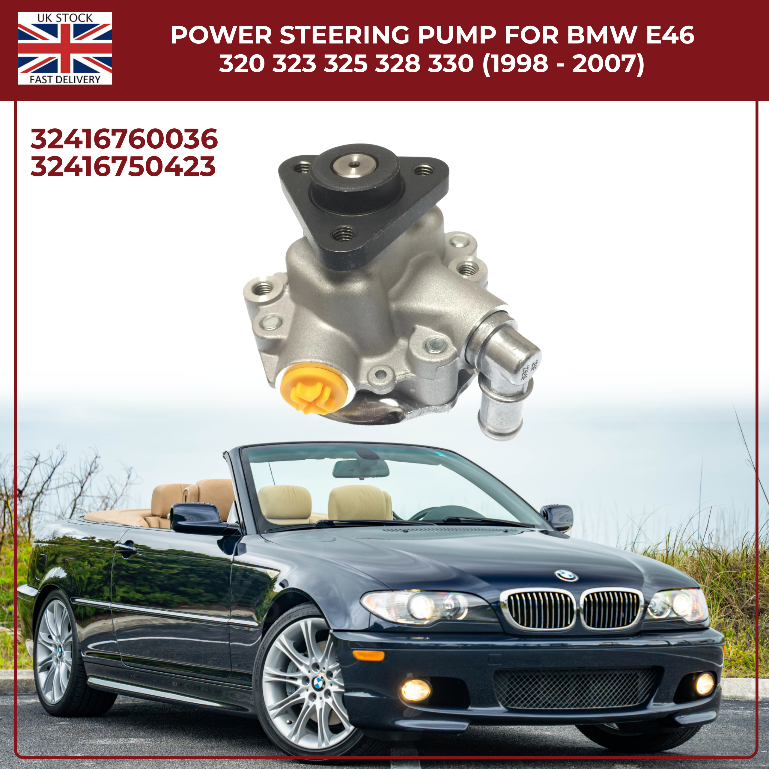 POWER STEERING PUMP FOR BMW E46 320 325 325 328 330 LF20 LUK 1998 - 2006