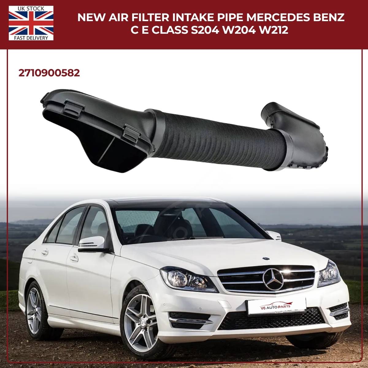 Air Intake Air Turbocharger hose -Right Side Petrol Mercedes-Benz W204 W212 M271