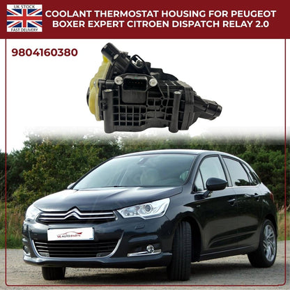 Coolant Thermostat Housing 9804160380 for Ford, Peugeot, Toyota & Vauxhall 2.0 Diesel Engines