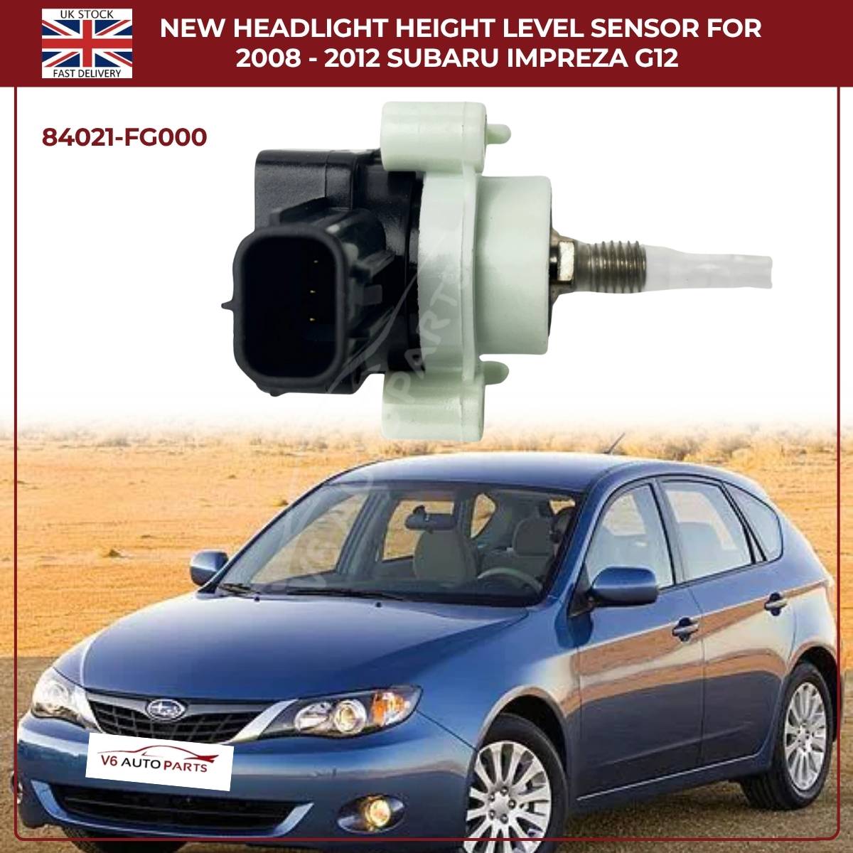 Headlight Height Xenon Level Sensor 84021‑FG000 for Subaru Outback & Legacy B14 (2009–2012)