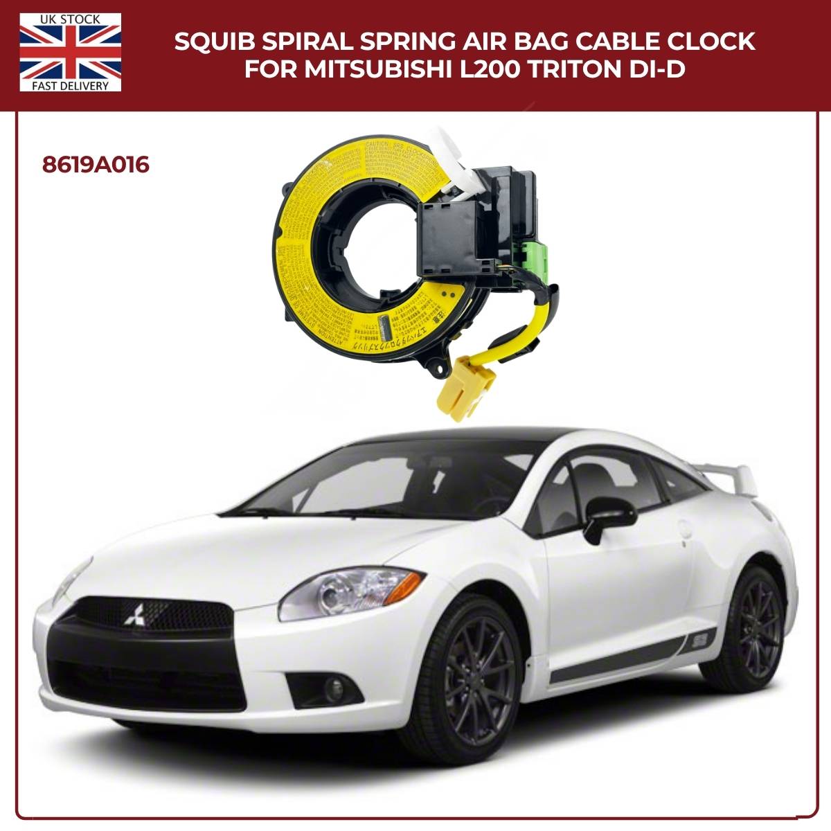 Squib Spiral Spring Airbag Clock Cable for Mitsubishi L200 Triton DI-D