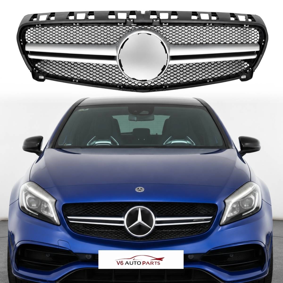 Mercedes A‑Class W176 AMG Style Front Bumper Grille (A45, A180 | Pre‑Facelift 2012–2015)