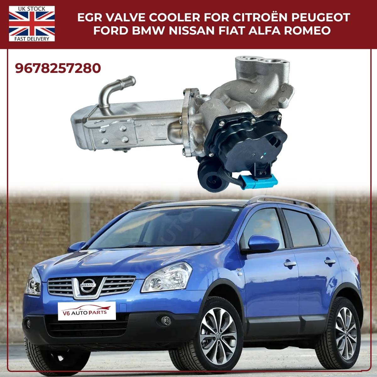 EGR Valve & Cooler Module – OEM 9678257280 | Fits Peugeot, Citroën, Ford, Fiat 2.0 TDCi