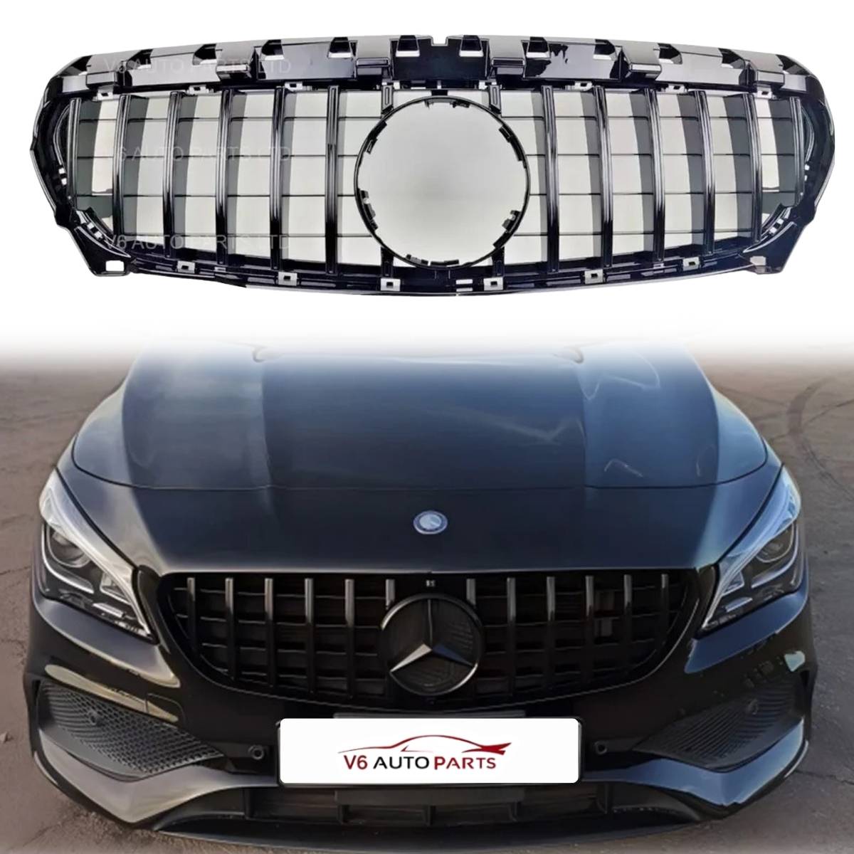 For Mercedes CLA‑Class X117 CLA350 Panamericana GT Front Bumper Grille (2013–2017 Pre‑Facelift AMG Style)