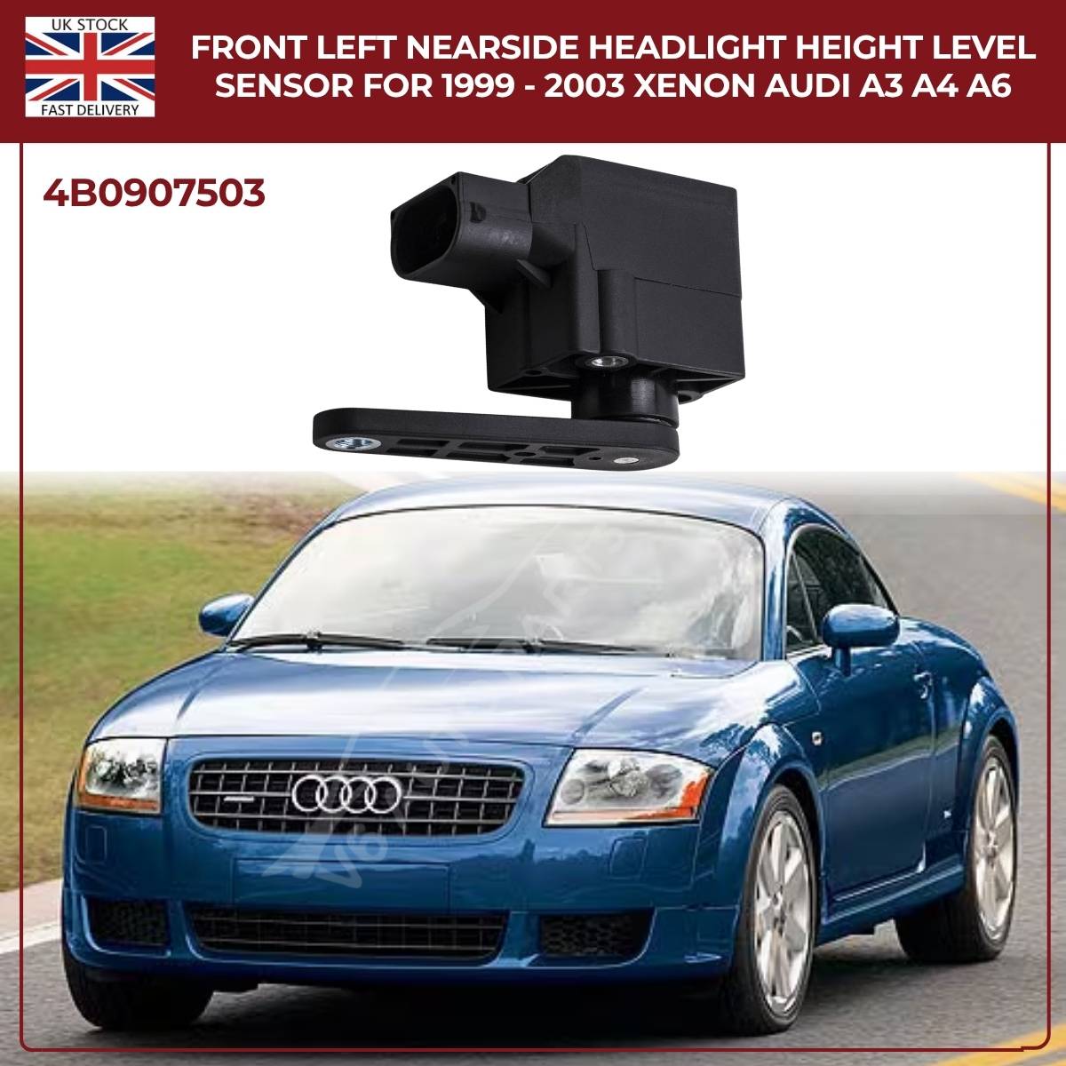 Headlight Level Range Sensor – Front Left (Nearside) – Fits 1999–2003 Audi A3 Xenon Models
