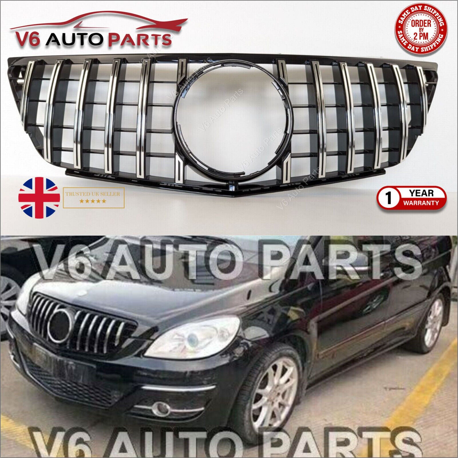 For Mercedes B-Class W245 B170 B180 Front Bumper Grille Panamericana GT 2008-11