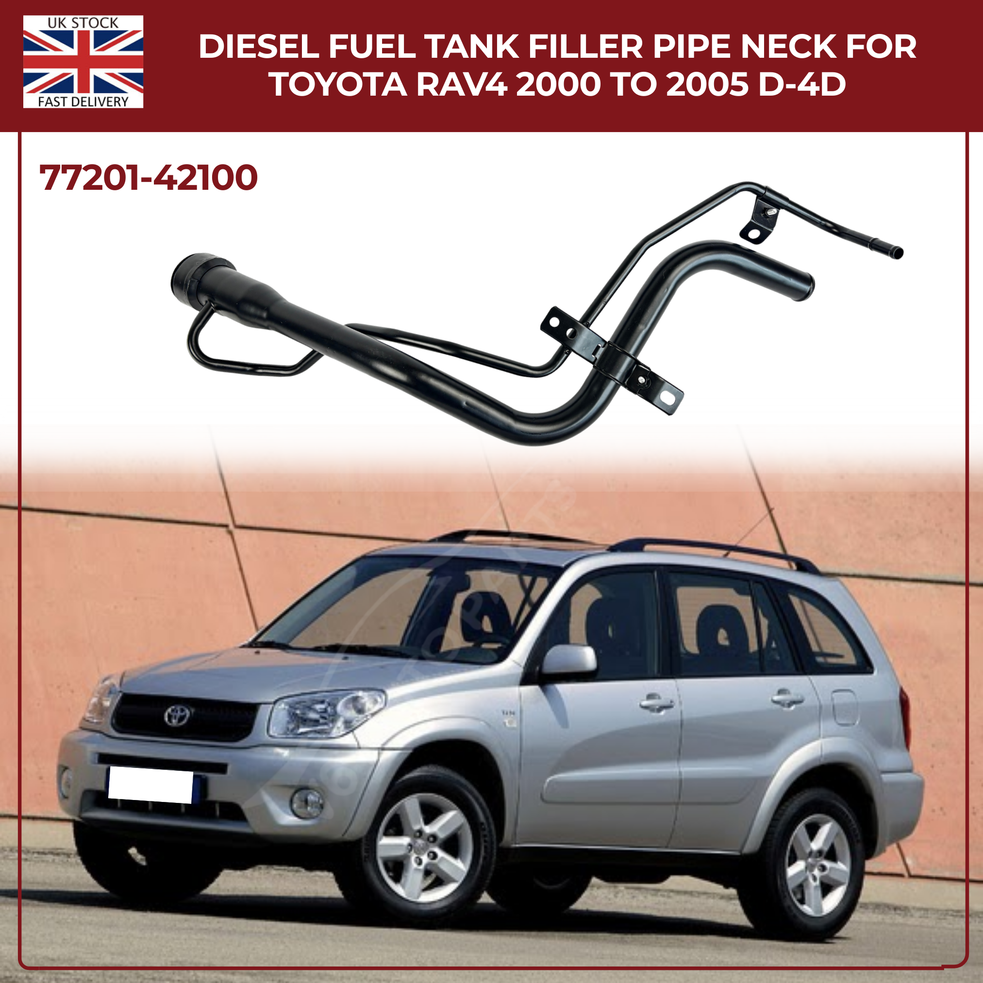 DIESELKRAFTSTOFFTANK-FÜLLHALSROHR FÜR 2000 - 2005 TOYOTA RAV-4 SUV 4WD D-4D MKII
