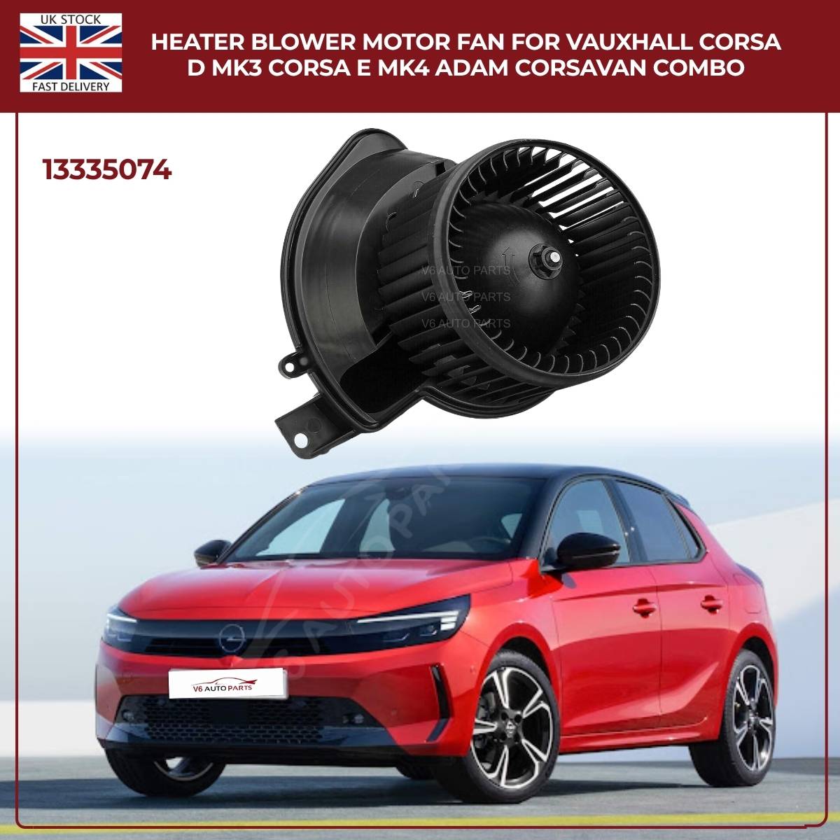Heater Blower Motor Fan for Opel Corsa 2006–2020 (Petrol/Diesel) | OEM Ref 13335074
