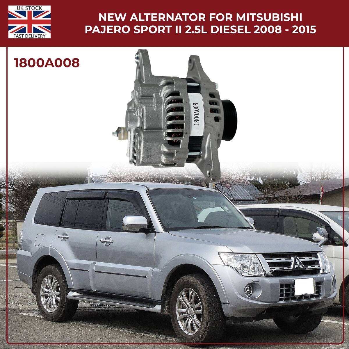 1800A008 Alternator – Mitsubishi L200 2008–2015 / Pajero Sport II 2.5L Diesel