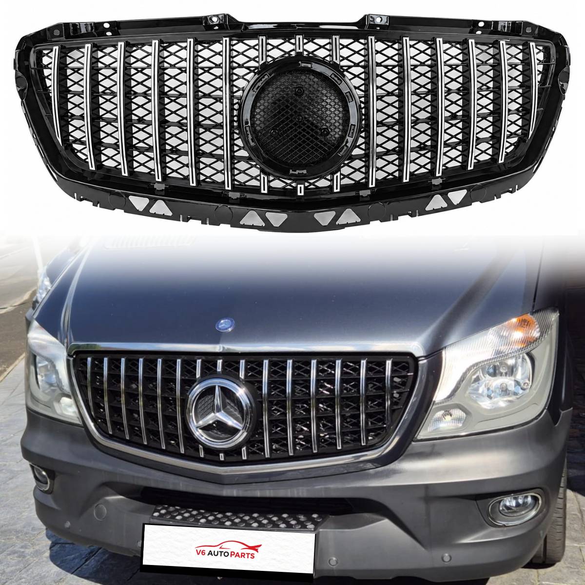 For Mercedes-Benz Sprinter W906 Front Radiator Grille 309 CDI GT Panamericana – 2013-2017 Facelift
