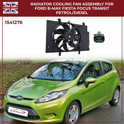 Radiator Cooling Fan Assembly – Ford B‑MAX, Fiesta, Focus, Transit (Petrol/Diesel)