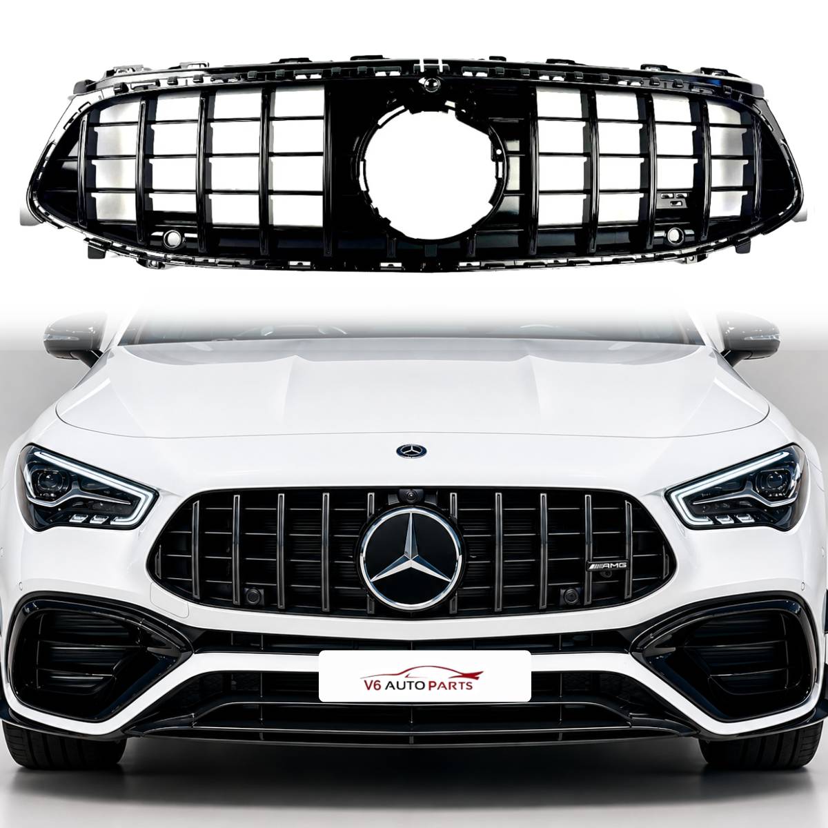 For Mercedes-Benz CLA-Class W118/X118 (2023–2025) GT Panamericana Front Radiator Grille – Fits CLA250d & CLA35 AMG