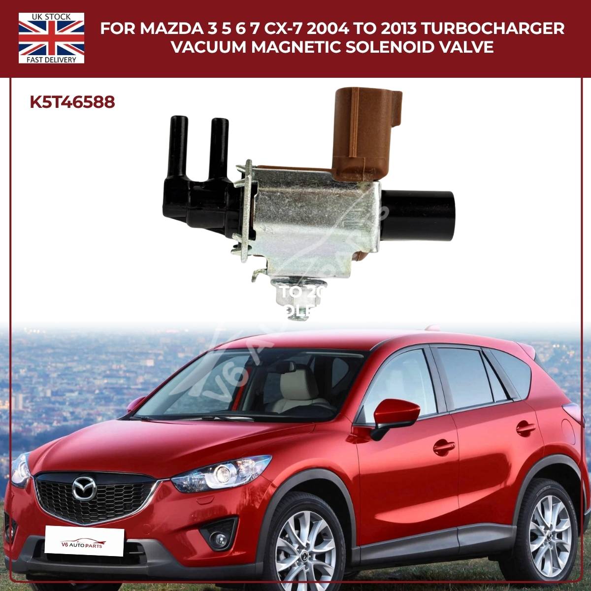 Mazda 3 5 6 7 CX-7 (2004–2013) Intake Turbocharger Vacuum Solenoid Valve – OEM Replacement