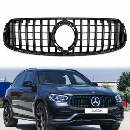 For Mercedes X253 GLC63s AMG GLC43 GT Compatible Front Radiator Black Grille Sport  2019-2023
