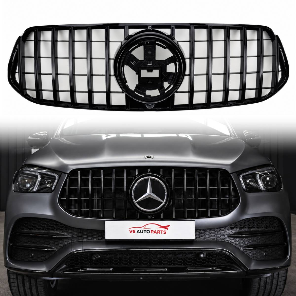 Front Bumper Panamericana GT Grille – Fits 2019–2023 Mercedes-Benz GLE-Class C167 GLE350 AMG