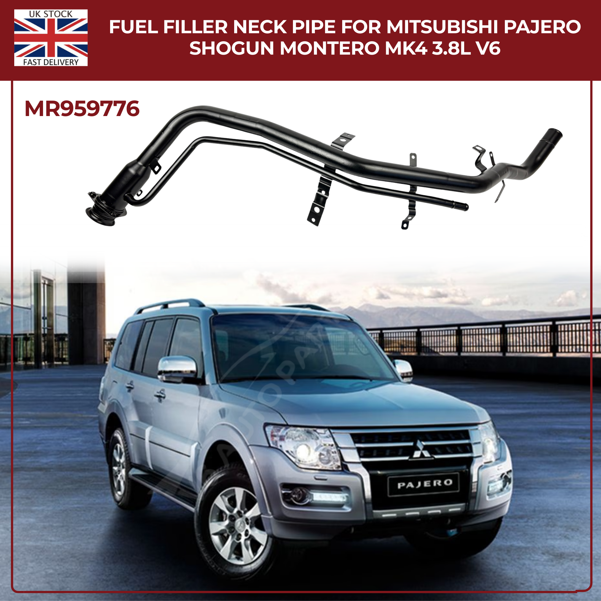 Fuel Filler Neck Pipe For MITSUBISHI PAJERO SHOGUN MONTERO MK4 3.8L V6