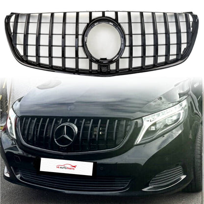 For Mercedes V-Class W447 GT Black Front Grille (2015–2023, V250/V260 MPV)For For