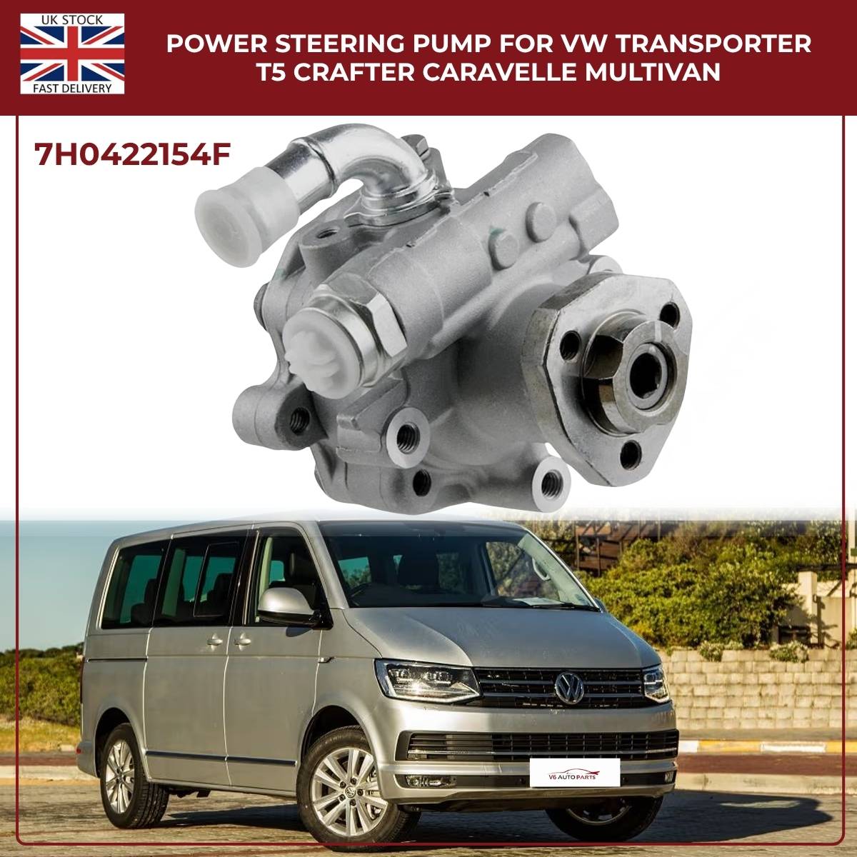 Power Steering Pump For VW Transporter T5 Crafter Caravelle Multivan