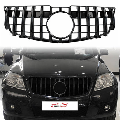 For Mercedes-Benz GLK-Class X204 (2008–2012) GLK250 Front Radiator Grille – Black Panamericana GT Style