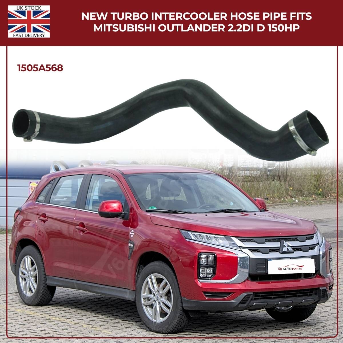 Turbo Intercooler Hose Pipe – Fits Mitsubishi Outlander 2.2 DI-D 150HP | OE 1505A568