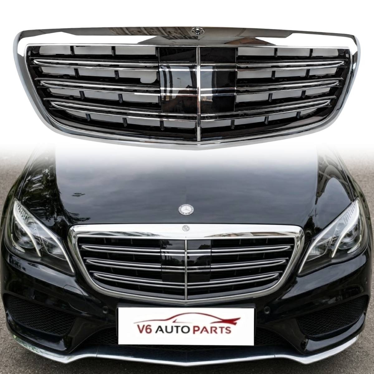 For Mercedes S-Class W222 S65 Maybach Front Radiator Chrome Grille (2014–2020)