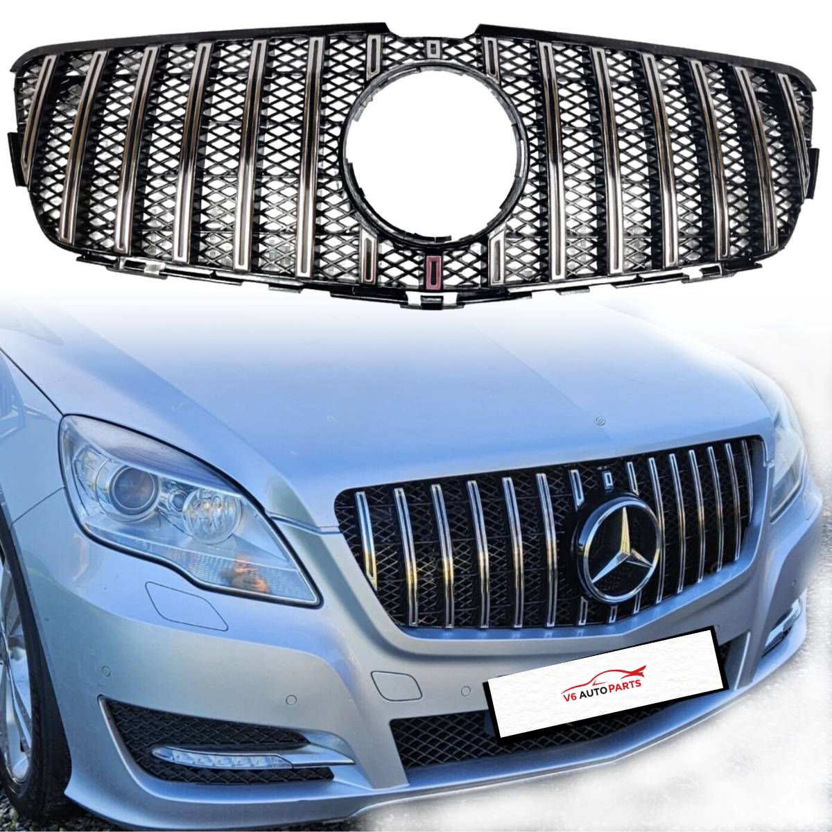 Frontstoßstangengrill für Mercedes Benz W251 R-Klasse R300 500 Panamericana von 2011 bis 2017 
