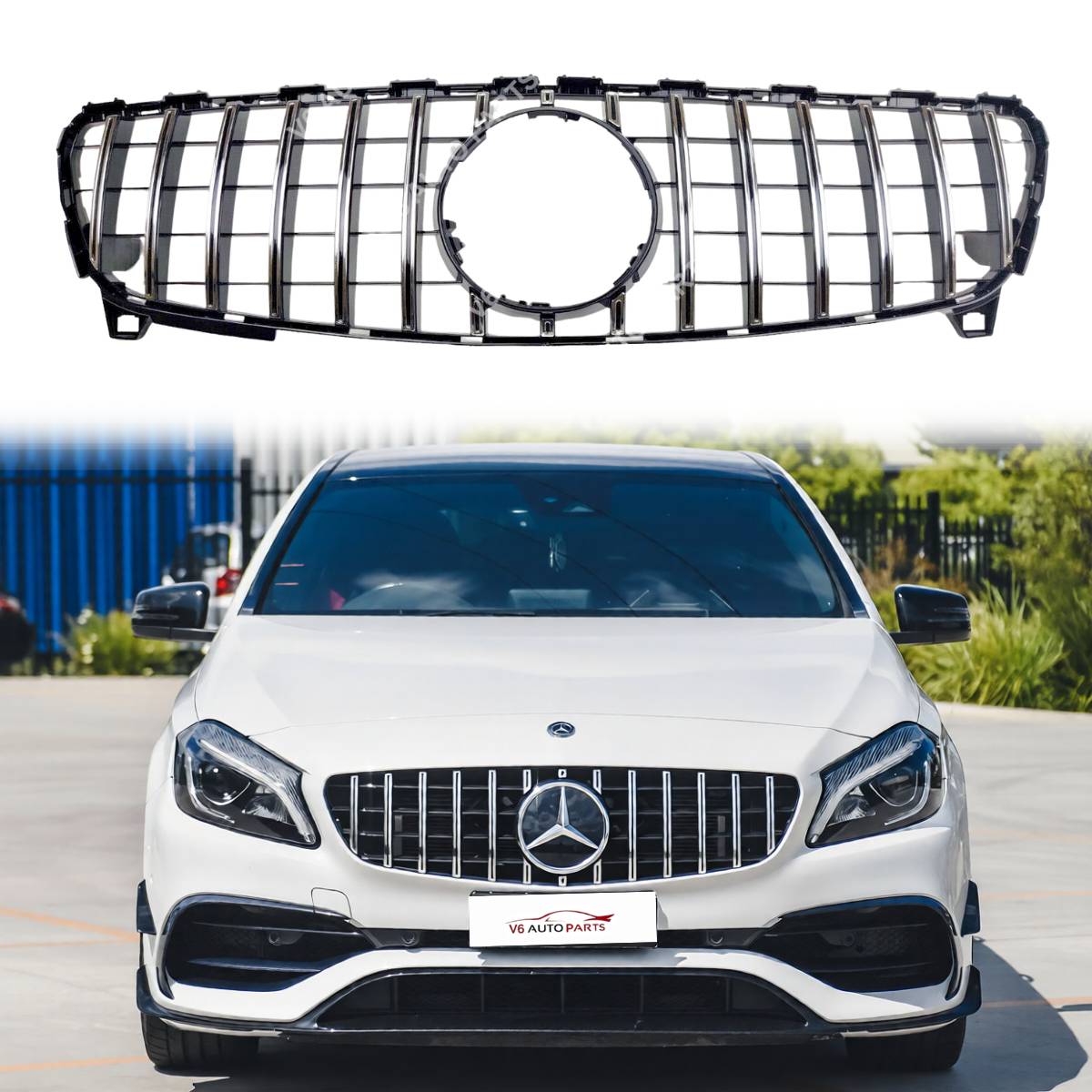 Mercedes A‑Class W176 GT Panamericana Front Grille – A200 A220 A45 AMG (2015–2018)