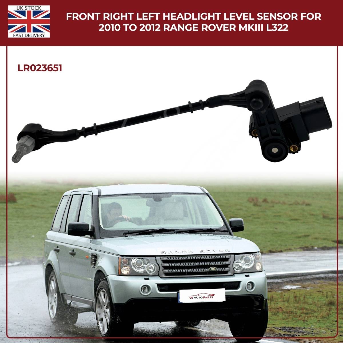LR023651 Front Left & Right Headlight Level Sensor – Fits Range Rover Vogue L322 (2010–2012)