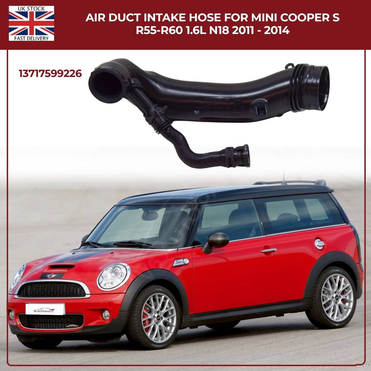 BMW MINI Cooper S Air Intake Hose Pipe R55–R60 (OEM 13717599226)