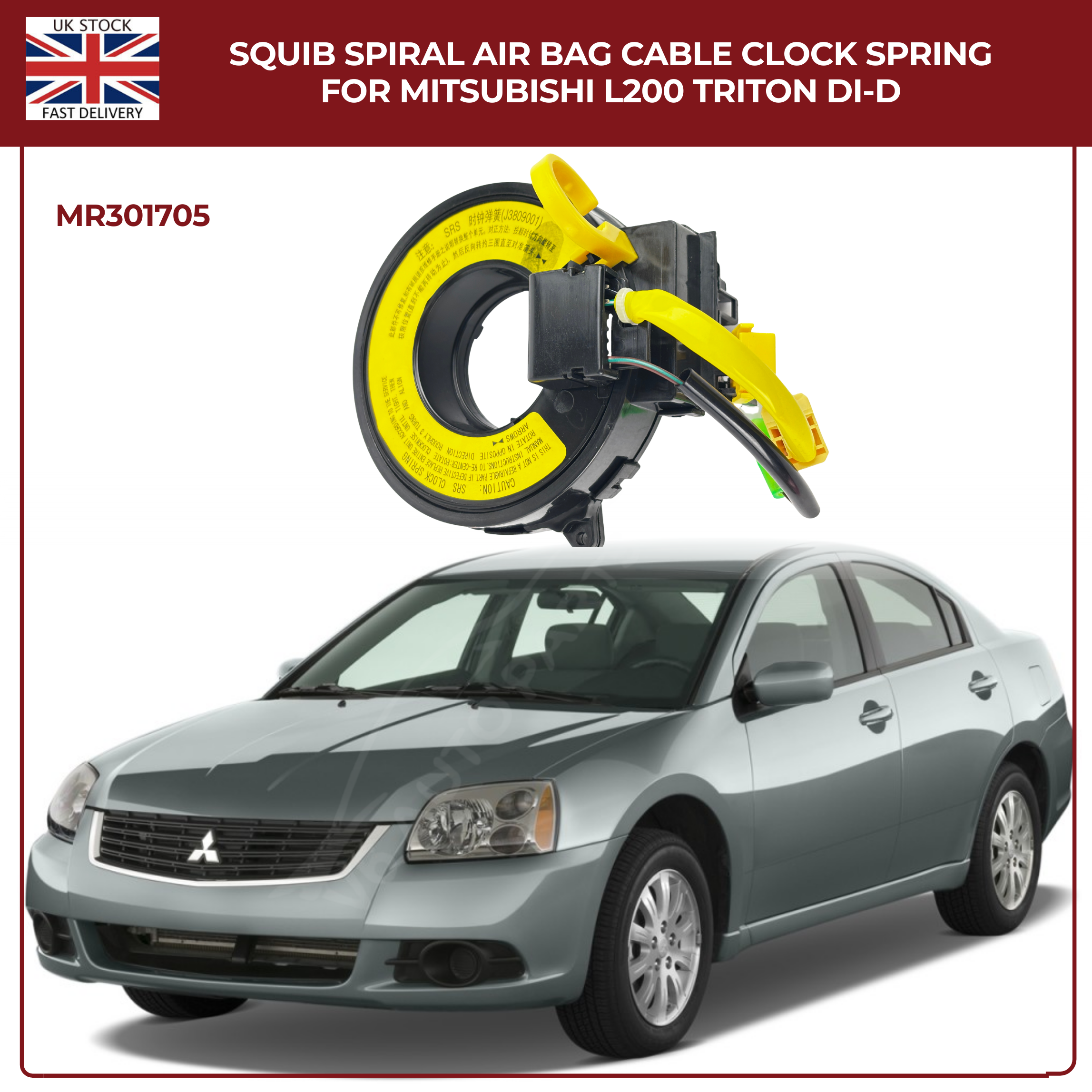 Squib Spiral Air Bag Cable Clock Spring For Mitsubishi L200 Triton DI-D
