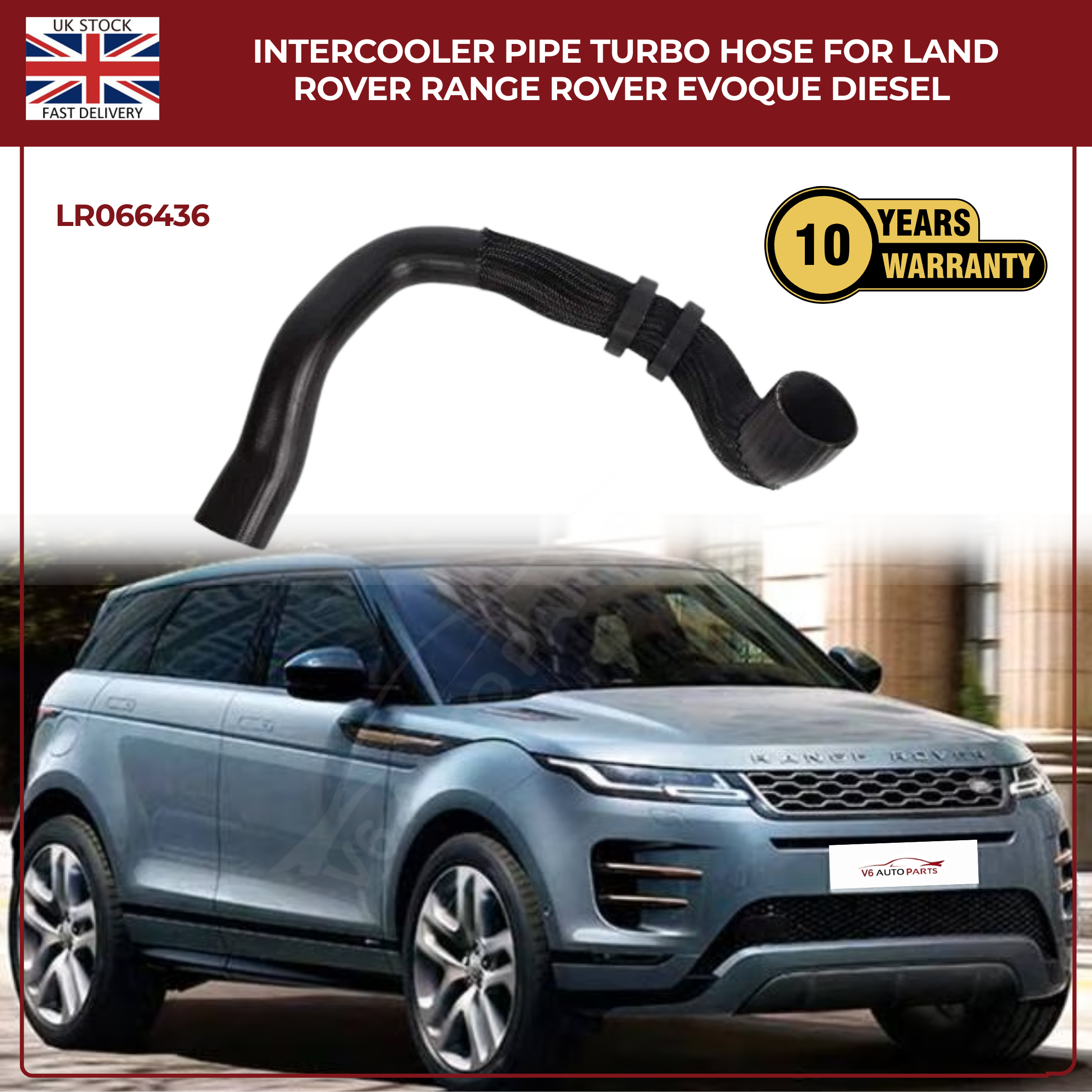 Turbo Intercooler Hose Pipe LR066436 – Fits Land Rover Range Rover Evoque & Discovery Sport 2.2 Diesel