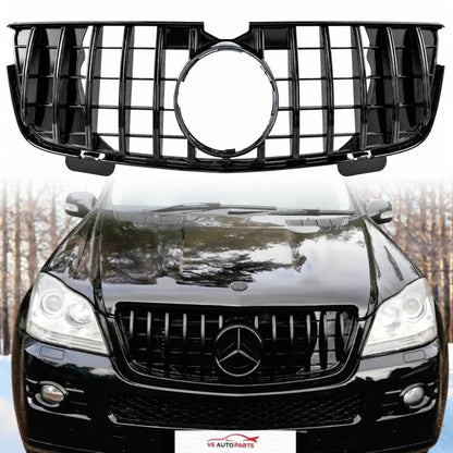 For Mercedes‑Benz GL‑Class X164 (2006–2009) Front Radiator GT‑R Style Black Grille – Fits GL320 & GL450