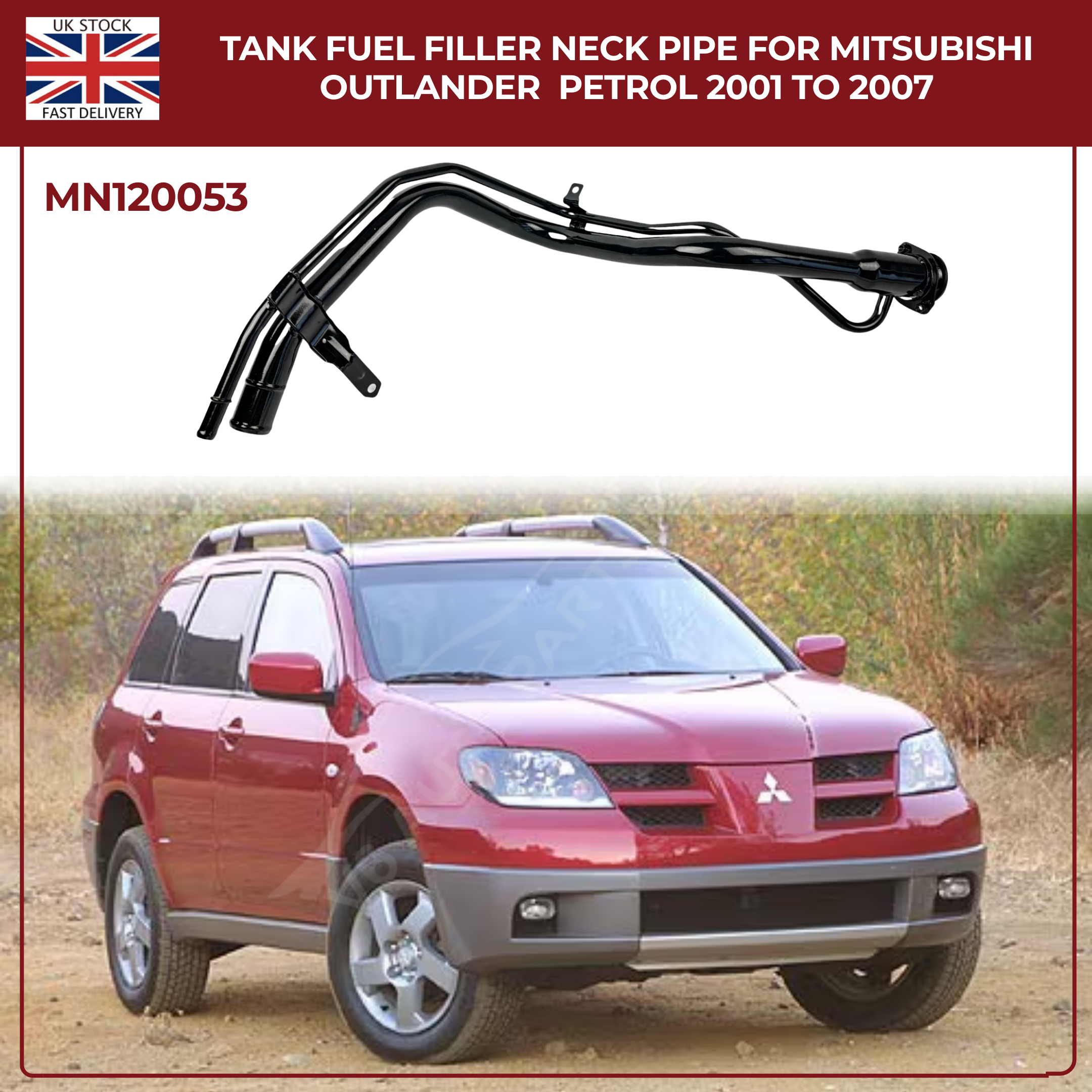 Tank Fuel Filler Neck Pipe For MITSUBISHI OUTLANDER MN120053 Petrol 2001 To 2007 Tank Fuel Filler Neck Pipe