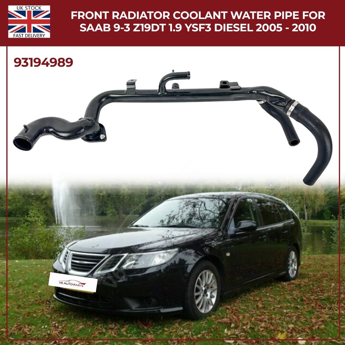 Radiator Coolant Water Pipe – Vauxhall/Opel Vectra & Signum Diesel 1.9 CDTI (2004–2008) | OEM Replacement 93194989
