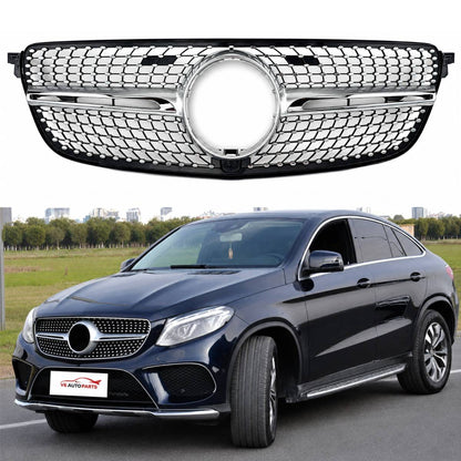 For Mercedes GLE-Class X292 GLE500 GLE400 Compatible Front Bumper Grille Coupe Facelift 2015-2018