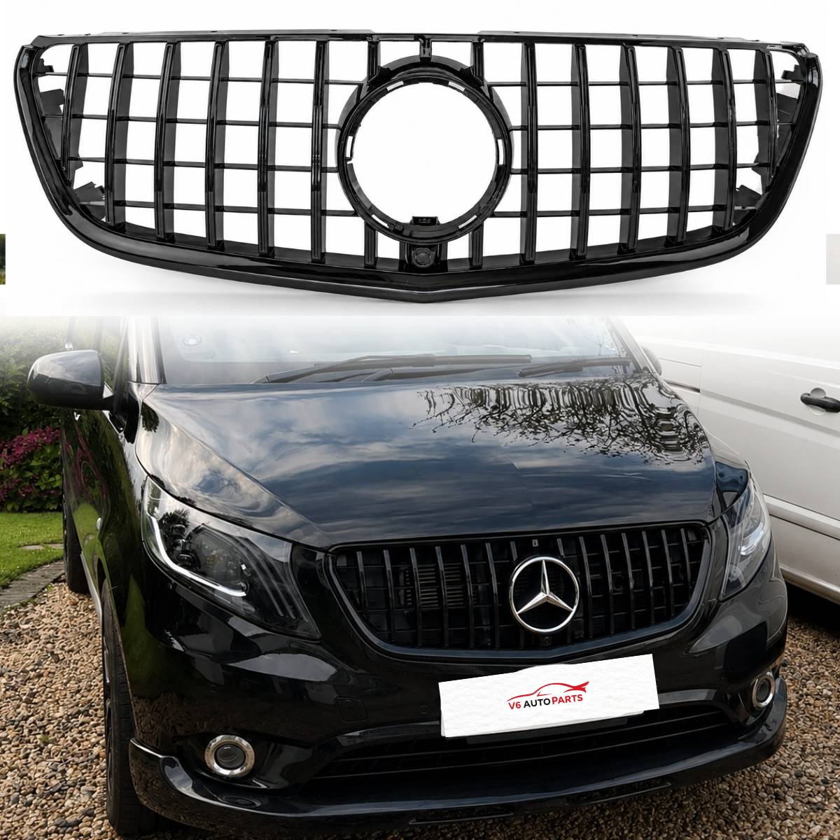 Frontstoßstangengrill für Benz Vito Kastenwagen W447 GT Panamericana von 2014 bis 2022