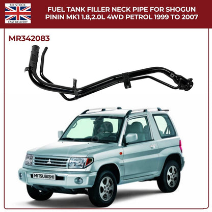 Fuel Filler Neck Pipe MR342083 for Mitsubishi Shogun Pinin MK1 1999–2007 AWD Petrol 1.8