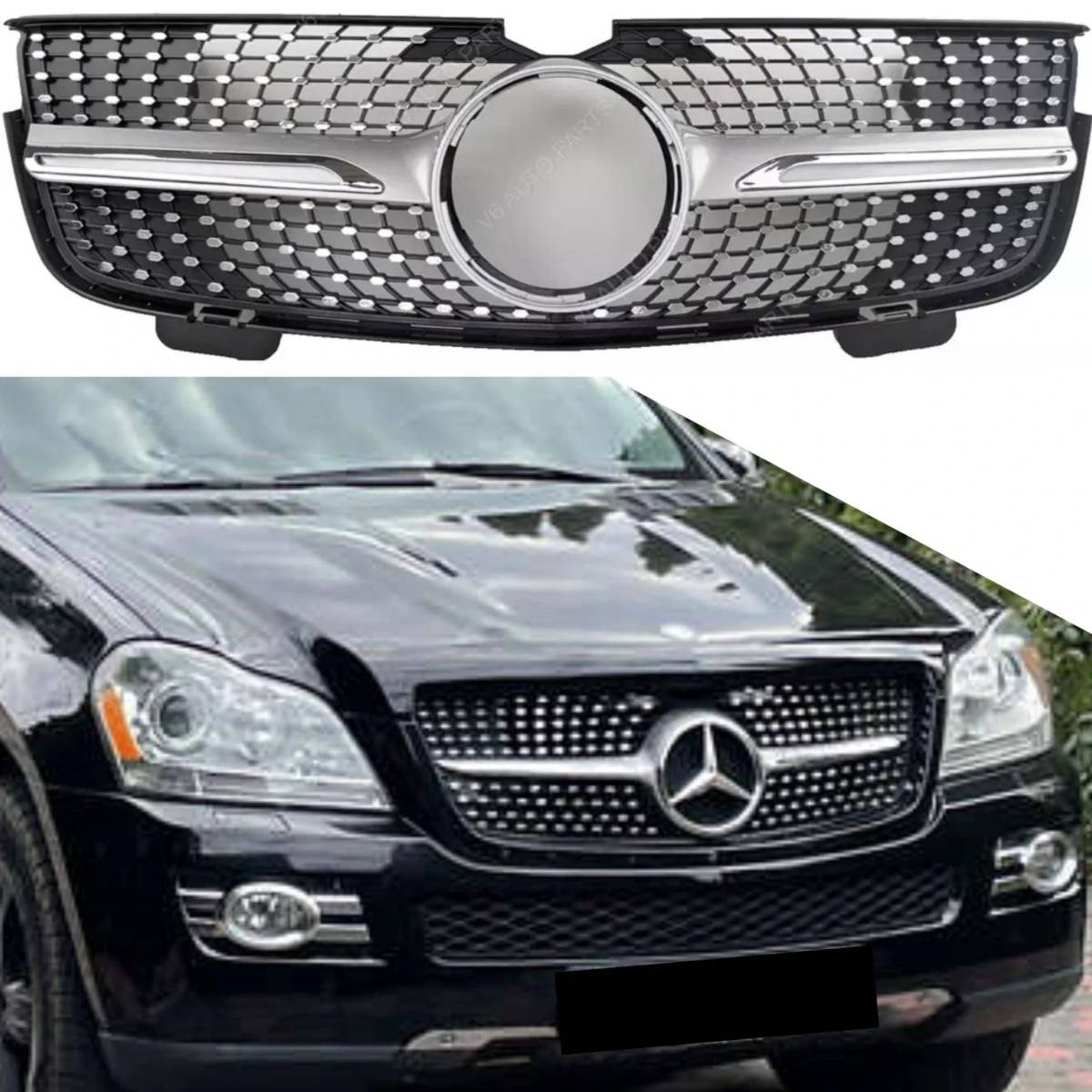 For Mercedes-Benz GL-Class X164 Front Bumper Grille – GL320, GL300, GL420 Estate (2006–2009)