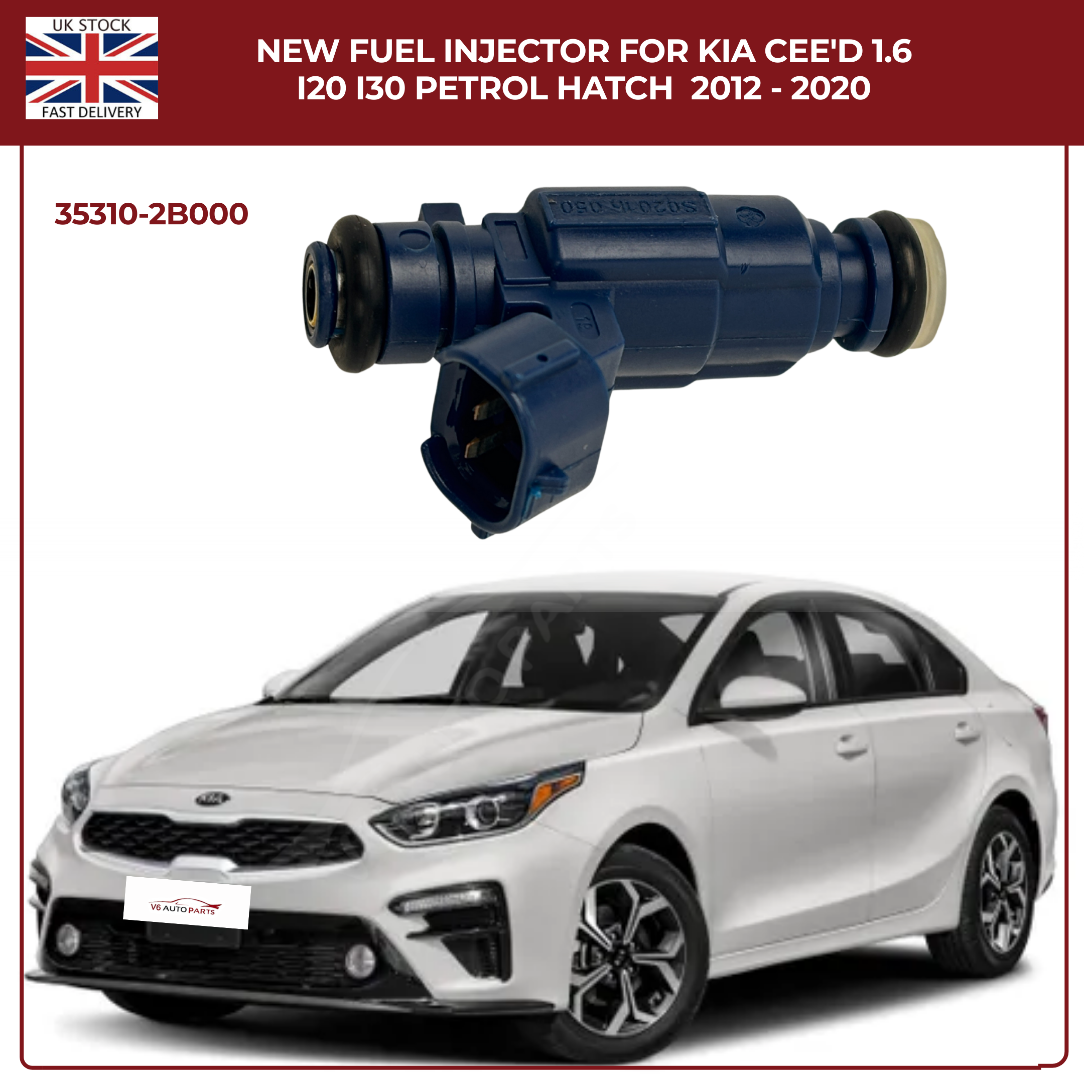 NEW FUEL INJECTOR FOR Kia Cee'D 1.6 i20 i30 PETROL HATCH 2012 - 2020