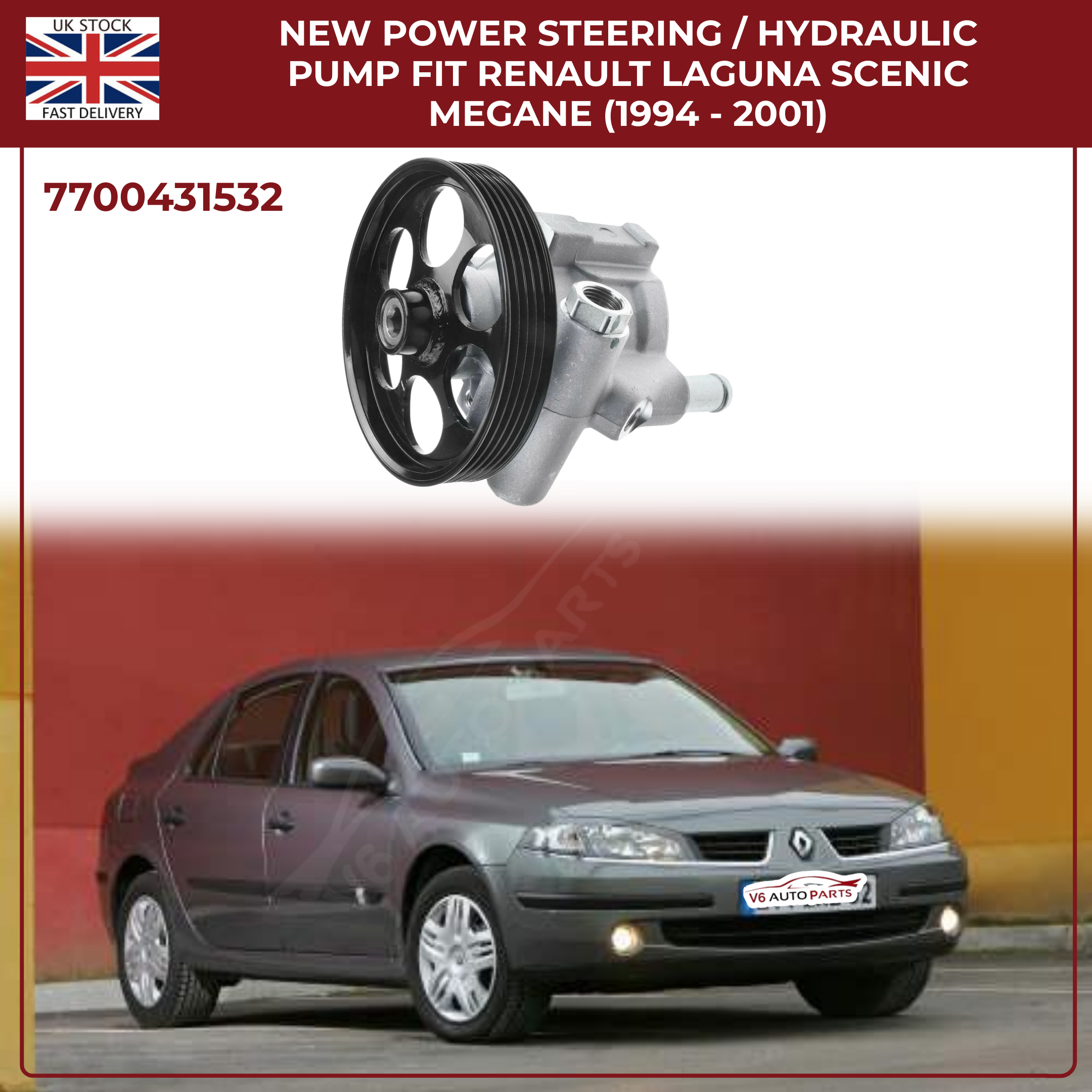 New Power Steering / Hydraulic Pump Fit Renault Laguna Scenic Megane